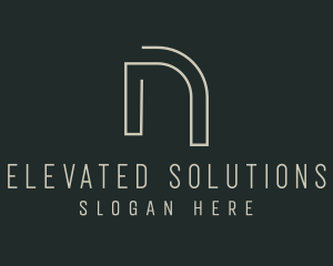 Modern Minimalist Letter N logo design