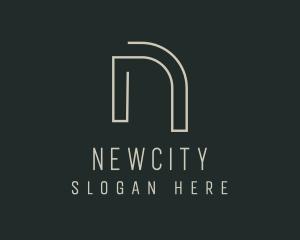 Modern Minimalist Letter N logo design