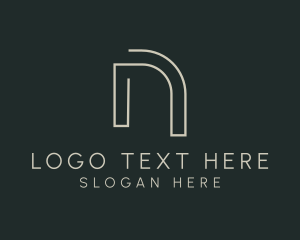 Modern Minimalist Letter N logo design