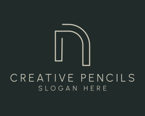 Modern Minimalist Letter N logo design