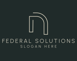 Modern Minimalist Letter N logo design