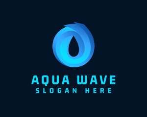 Water - Water Droplet Letter O logo design