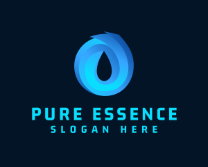 Essence - Water Droplet Letter O logo design