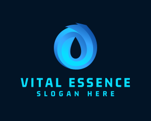 Essence - Water Droplet Letter O logo design