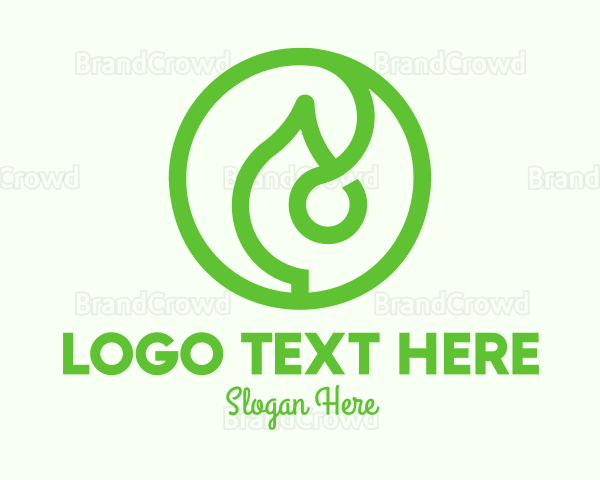 Green Organic Leaf Logo