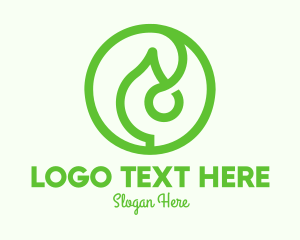Climate Emergency - Green Organic Leaf logo design