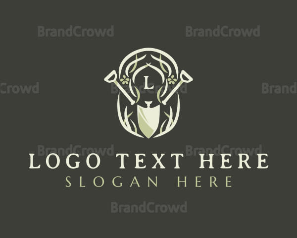 Garden Shovel Landscaping Logo