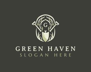 Garden Shovel Landscaping logo design