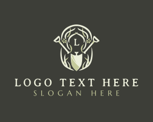 Organic - Garden Shovel Landscaping logo design