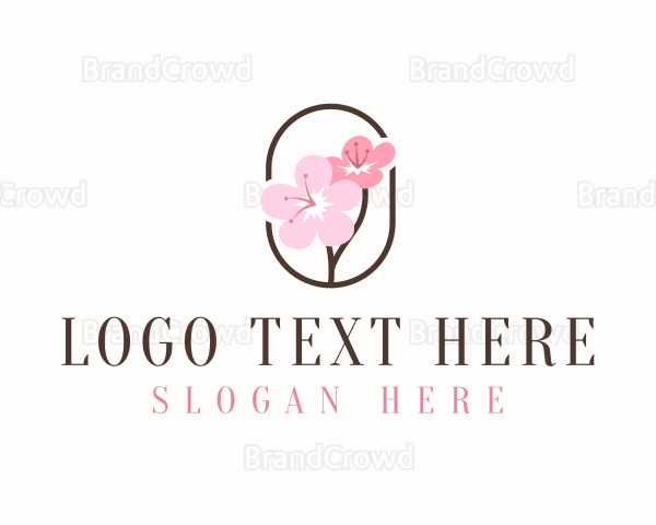 Cherry Blossom Flower Logo