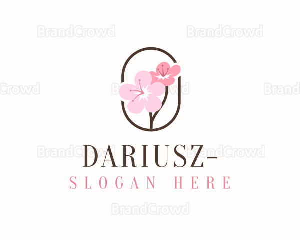 Cherry Blossom Flower Logo