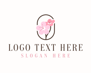 Cherry Tree - Cherry Blossom Flower logo design