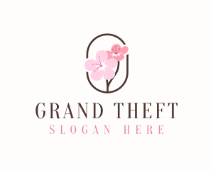 Cherry Blossom Flower Logo