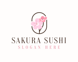 Cherry Blossom Flower logo design