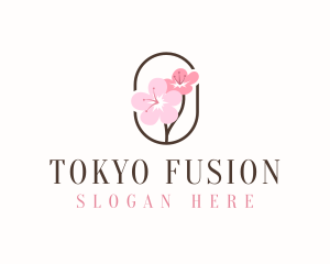 Cherry Blossom Flower logo design