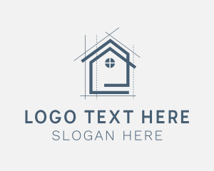 Roofing - House Architecture Renovation logo design