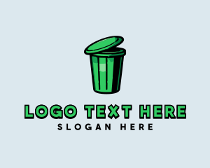 Trash Collection - Trash Bin Waste Disposal logo design