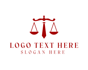 Law Firm - Necktie Law Scale logo design