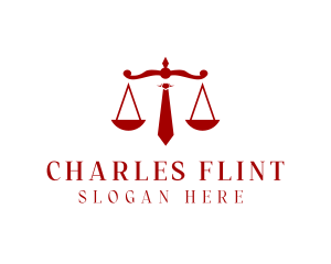 Legal - Necktie Law Scale logo design