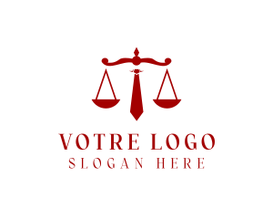 Law Office - Necktie Law Scale logo design