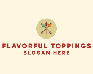 Spice Powder Spoon Flavor logo design