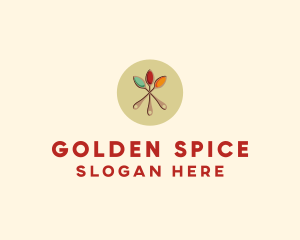 Spice Powder Spoon Flavor logo design