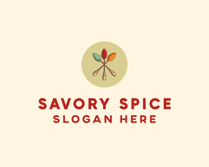 Condiments - Spice Powder Spoon Flavor logo design