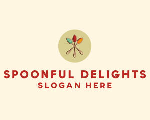 Spice Powder Spoon Flavor logo design