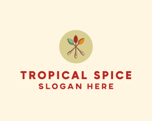 Spice Powder Spoon Flavor logo design