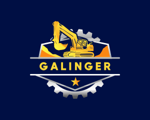 Backhoe - Excavator Backhoe Digger logo design