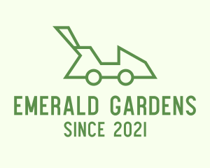 Green Lawn Mower logo design