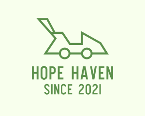 Lawn Care - Green Lawn Mower logo design