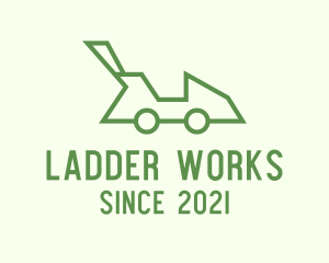 Green Lawn Mower logo design