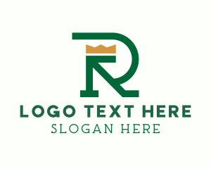 Corporate - Modern Crown Letter R logo design