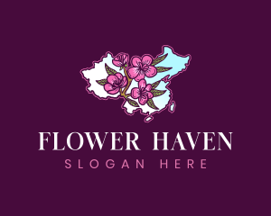 Flower Blossom Botanical logo design