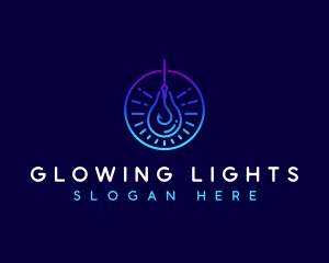 Light Bulb Hook logo design