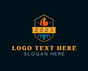 Warm - Heat Cold Ventilation logo design