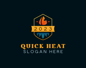 Heat Cold Ventilation logo design