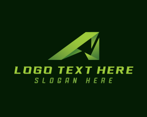 Letter A - Cyber Technology Application logo design