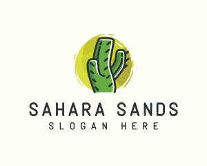 Sahara - Cactus Desert Plant logo design