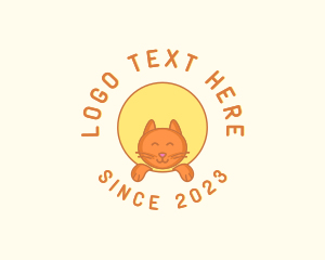 Orange - Happy Cat Kitten logo design