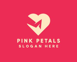 Pink Broken Heart logo design