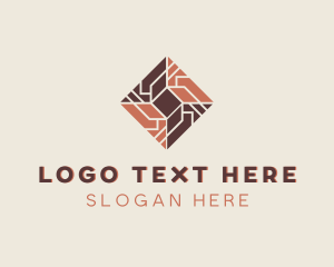 Floor - Tile Floorboard Pattern logo design
