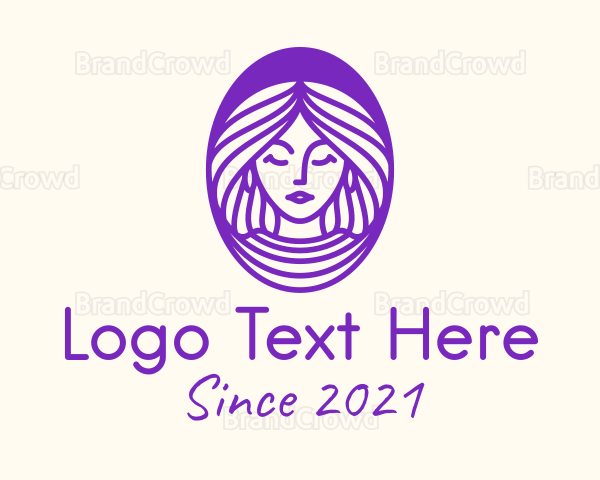 Purple Stylish Woman Logo