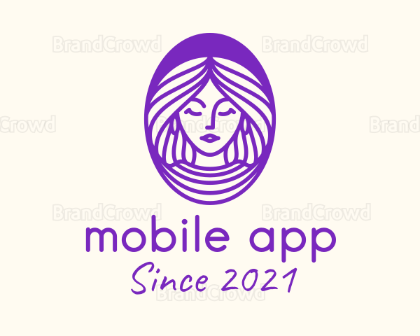 Purple Stylish Woman Logo