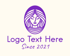 Facial Care - Purple Stylish Woman logo design