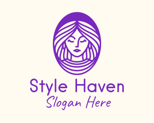 Purple Stylish Woman Logo