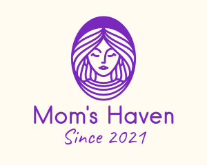 Purple Stylish Woman logo design