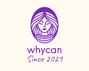 Hairdresser - Purple Stylish Woman logo design