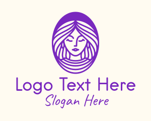 Purple Stylish Woman Logo